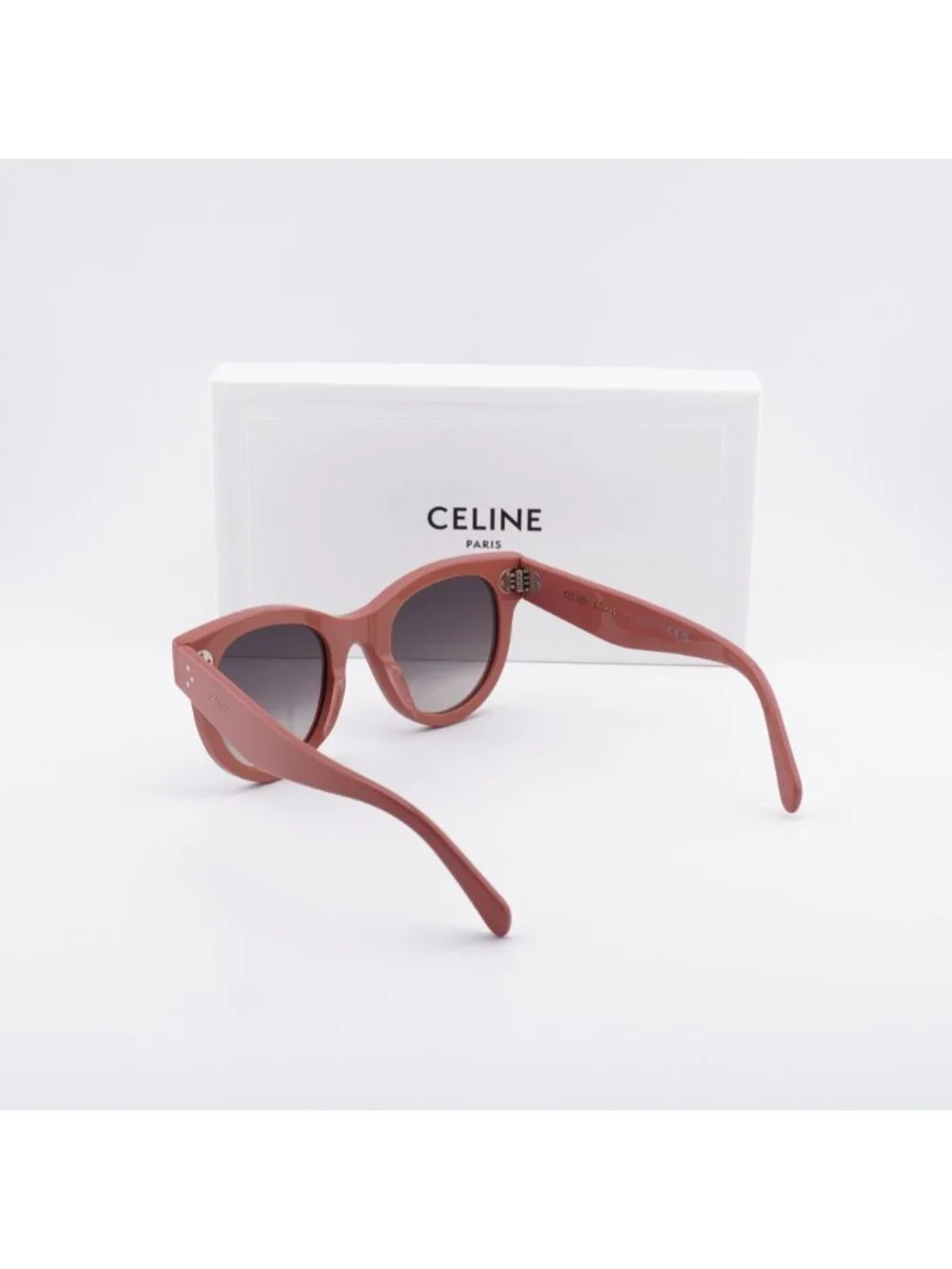 Celine CL4003IN 72F Round Sunglasses - Pink / Brown Gradient